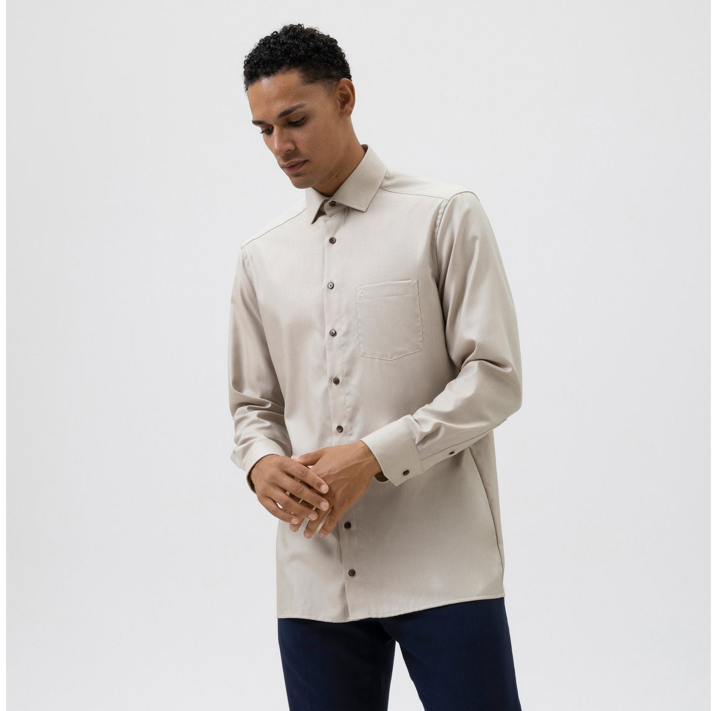 Ecru modern fit shirt by Olymp