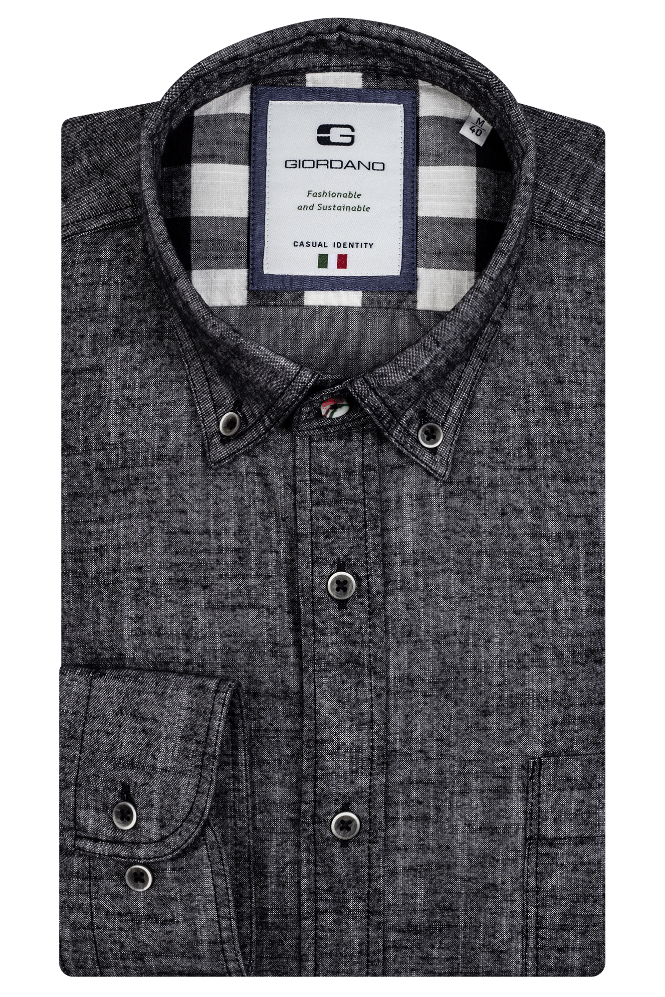 Charcoal button down by Giordano