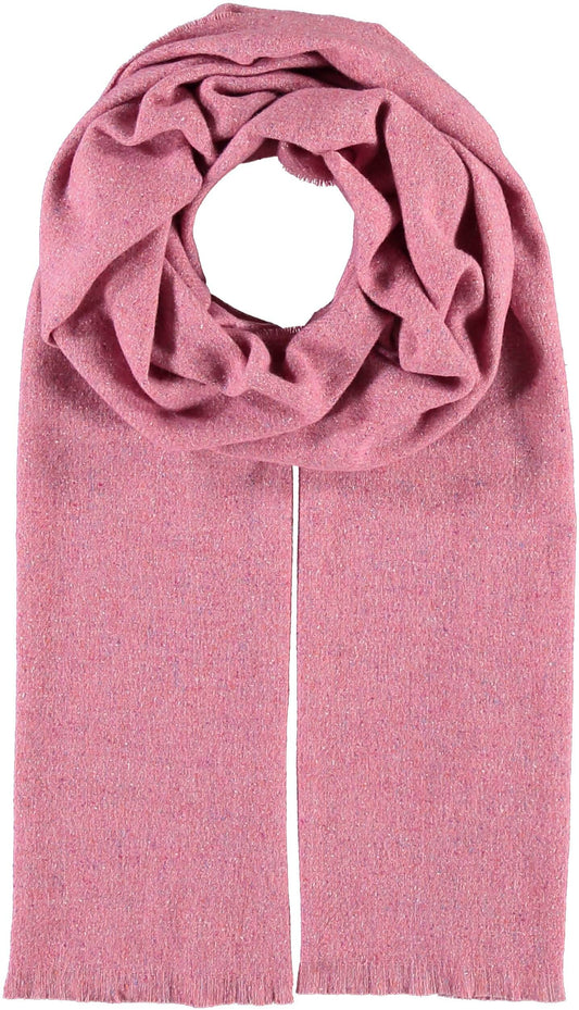 Wool blend scarf in pink by Fraas