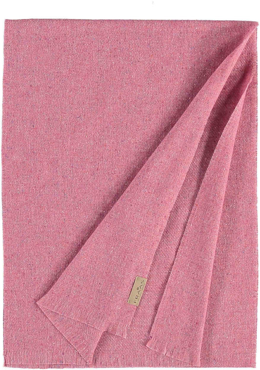 Wool blend scarf in pink by Fraas