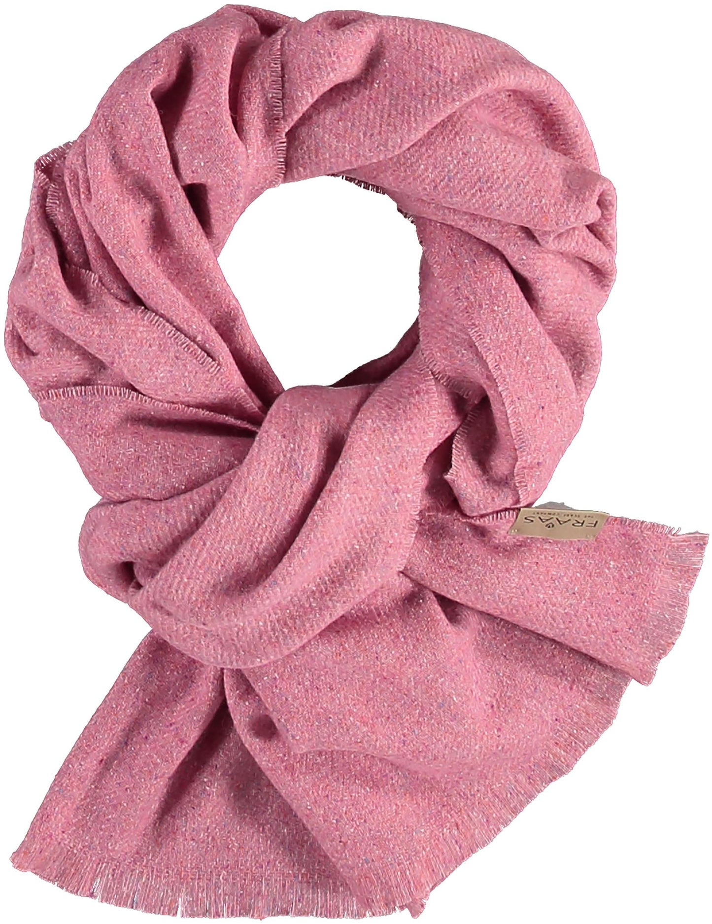 Wool blend scarf in pink by Fraas