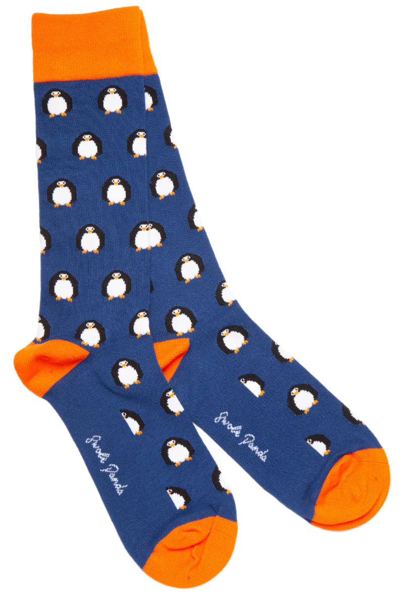 Penguin in navy by Swole Panda