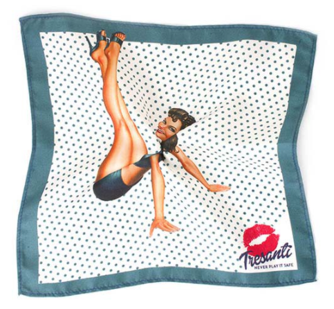 Printed Pocket Square "Pin-Up Girl" by Tresanti