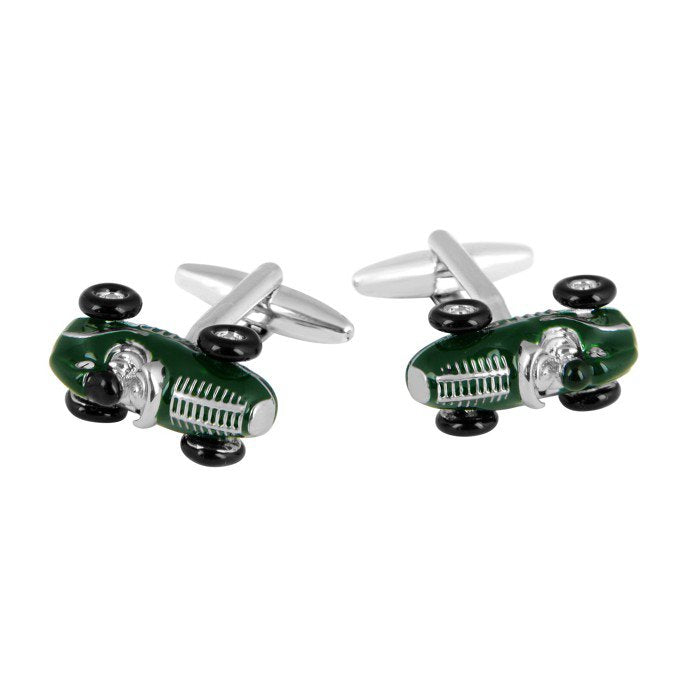 Racing green cufflinks by Gaventa