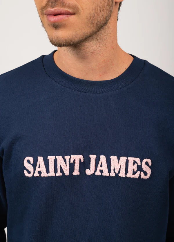 Logo sweatshirt in pink by Saint James