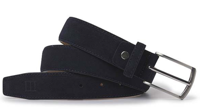 Navy Suede Belt by Tresanti