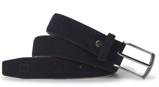 Navy Suede Belt by Tresanti