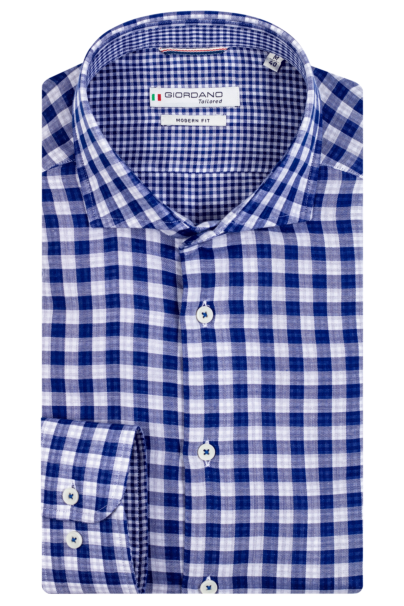 Large check in Darker Blue by Giordano
