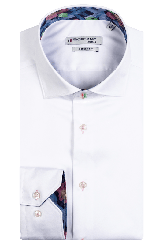 White with contrast floral detail by Giordano