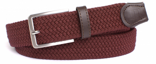 Burgundy elasticated belt by Tresanti