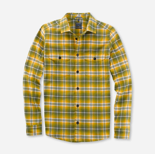 Flannel shirt in mango & olive by olymp