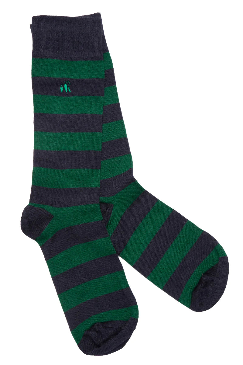 Racing green and navy stripes by Swole Panda