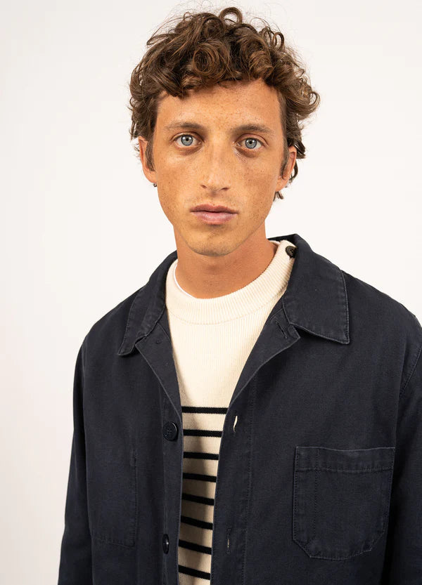 Sirocco fishermans jacket in navy by Saint James