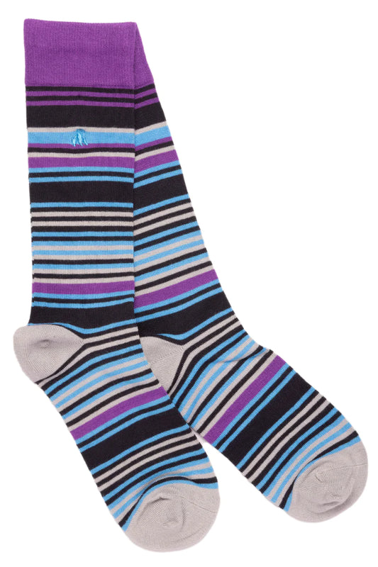 Purple and blue striped by Swole Panda