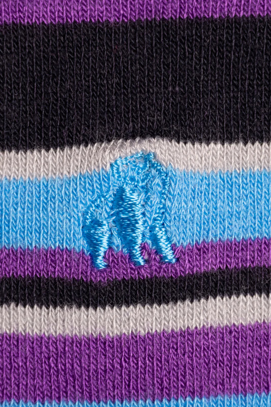 Purple and blue striped by Swole Panda