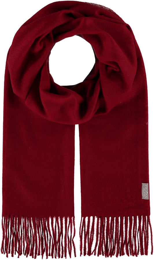 Cashmere woven scarf in red by Fraas