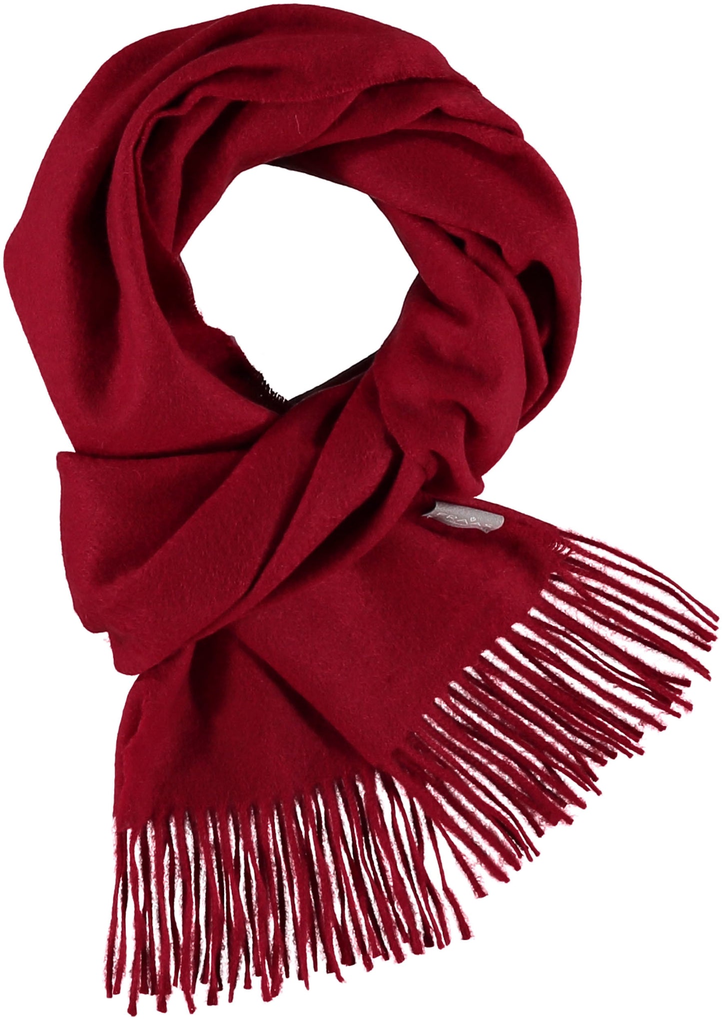 Cashmere woven scarf in red by Fraas