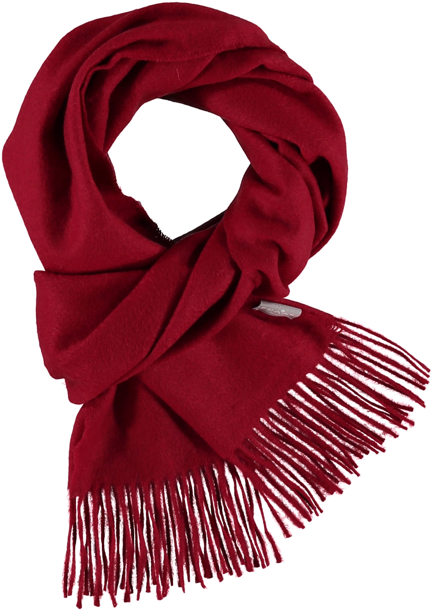 Cashmere woven scarf in red by Fraas