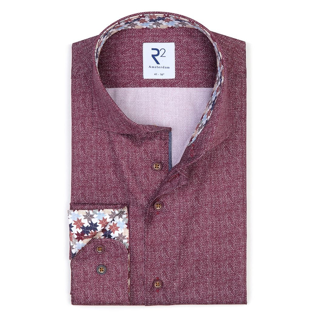 Burgundy herringbone by R2