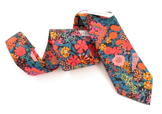 Ciara in Orange Liberty fabric tie by Van Buck
