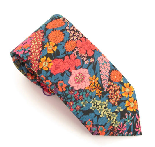 Ciara in Orange Liberty fabric tie by Van Buck