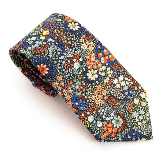 Elderberry Liberty fabric tie by Van Buck