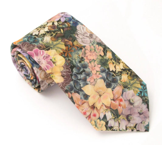 Painted Travels Liberty fabric tie by Van Buck