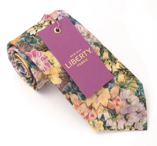 Painted Travels Liberty fabric tie by Van Buck