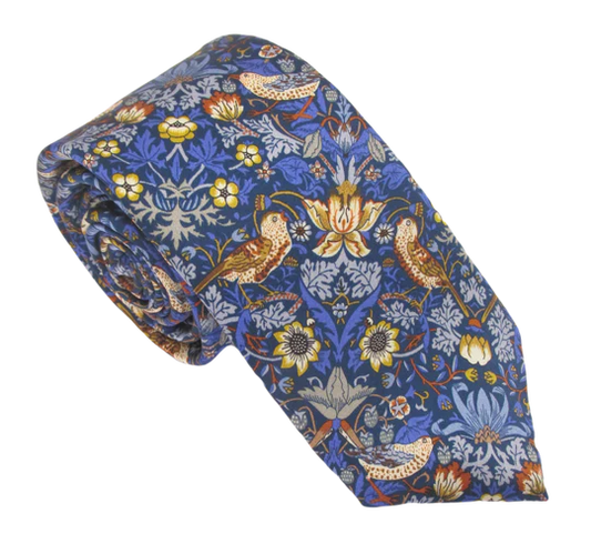 Strawberry Thief Silk Liberty fabric tie by Van Buck