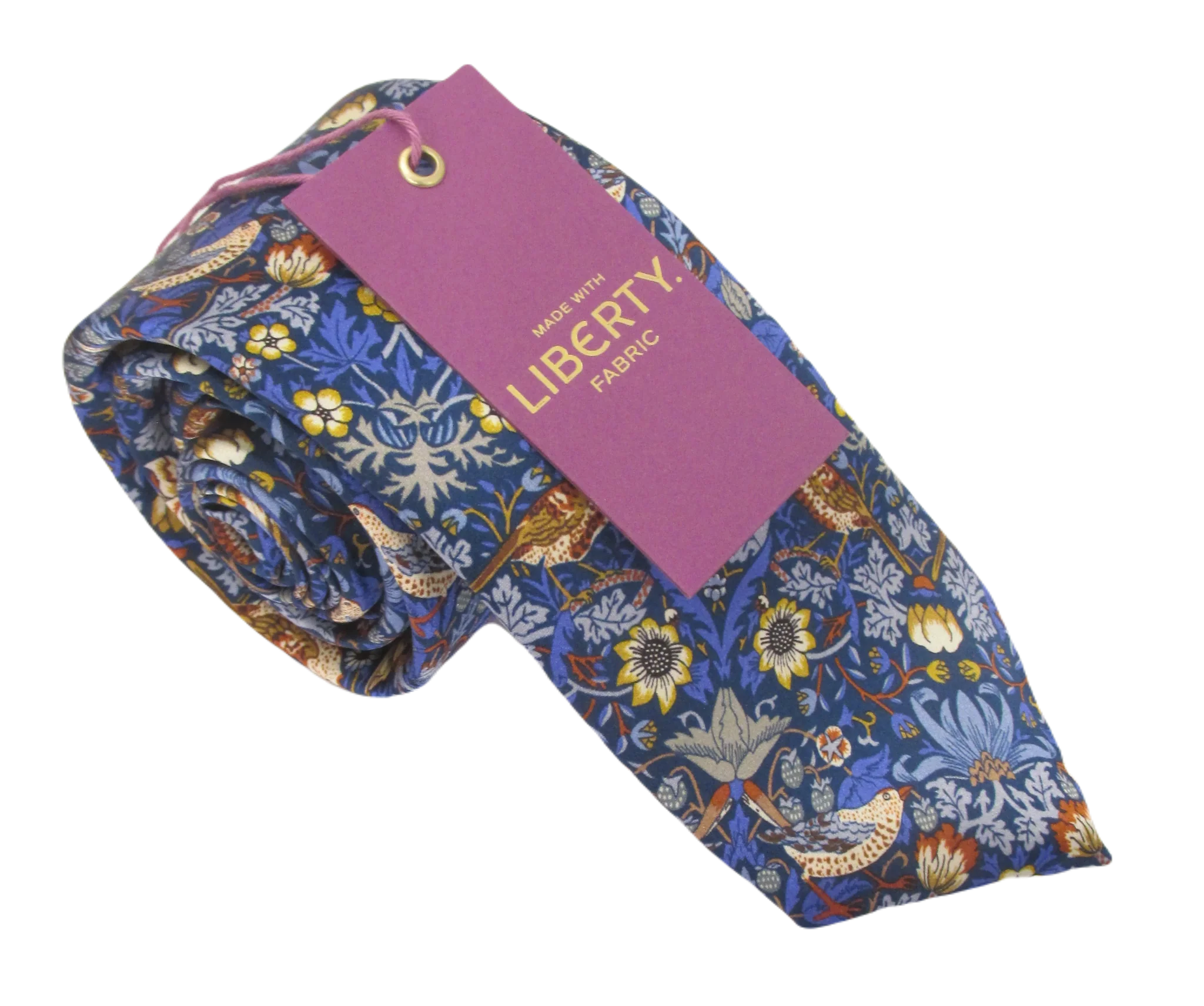 Strawberry Thief Silk Liberty fabric tie by Van Buck