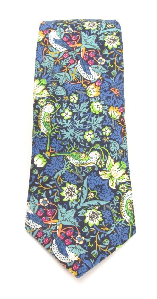 Strawberry Thief in green Liberty tie by Van Buck
