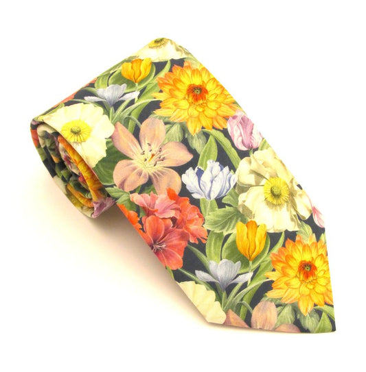 Melody Blooms Liberty fabric tie by Van Buck England