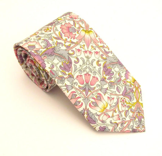 Lodden in Pink Liberty fabric tie by Van Buck