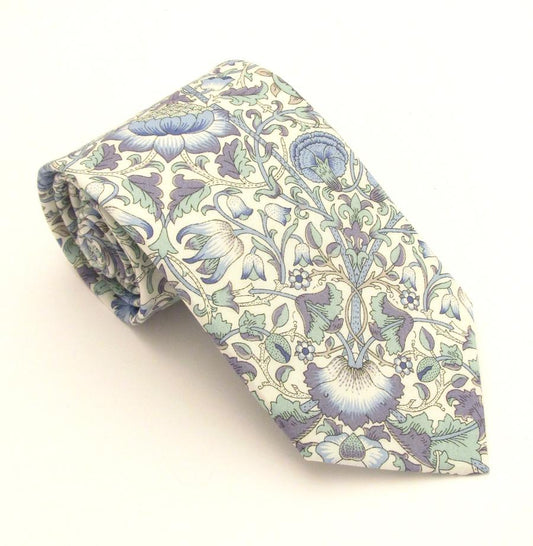 Lodden in Blue Liberty fabric tie by Van Buck