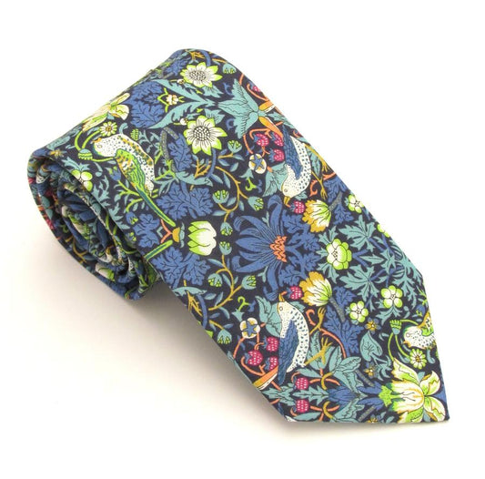 Strawberry Thief in green Liberty tie by Van Buck
