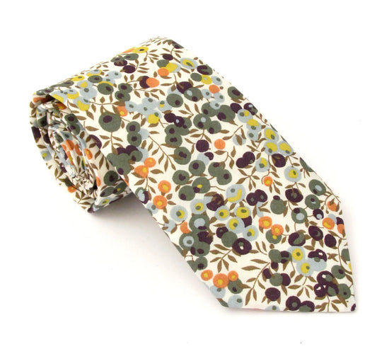 Wiltshire Bud in green Liberty fabric tie by Van Buck