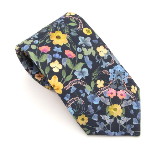 Aurora in Navy Liberty fabric tie by Van Buck