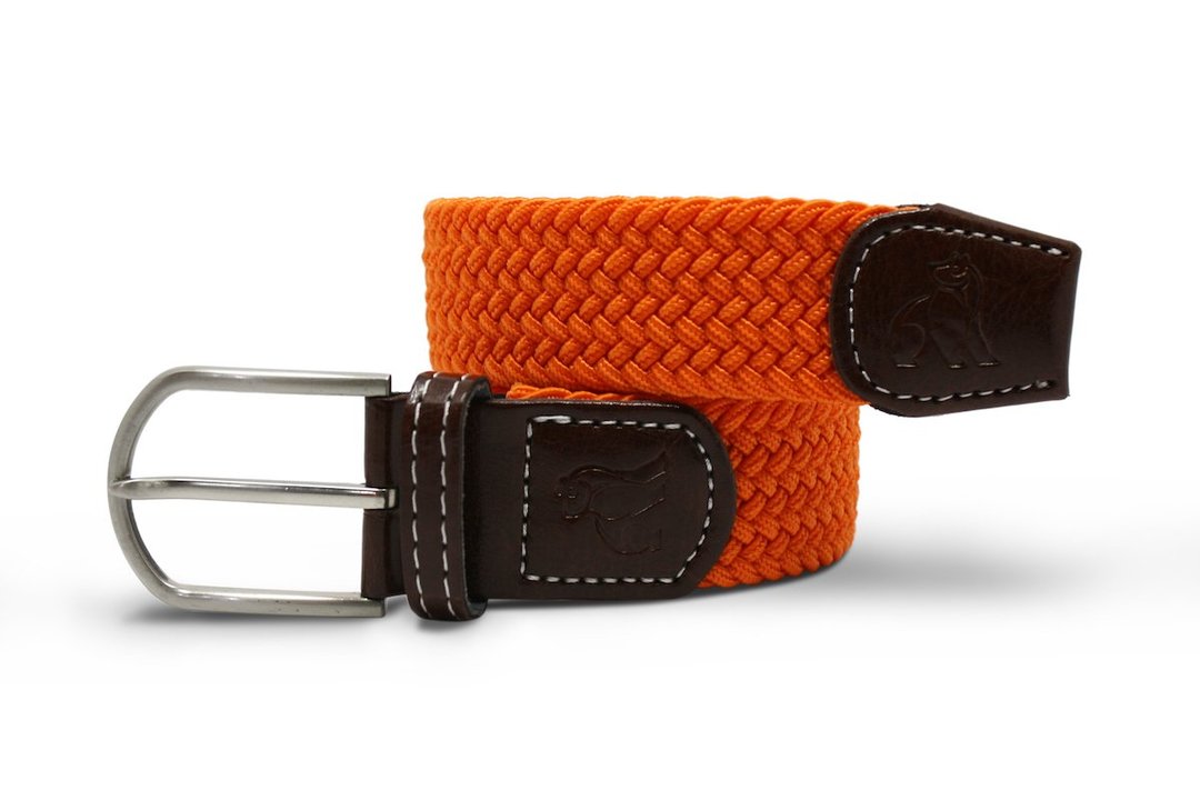 Orange elasticated belt by Swole Panda