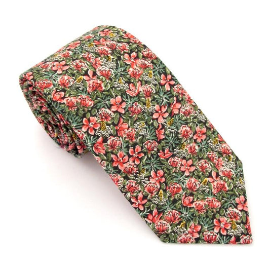 Ragged Robin Liberty fabric tie by Van Buck