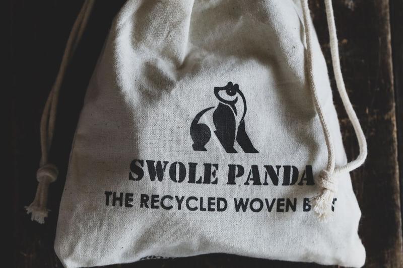 Blue and white elasticated belt by Swole Panda