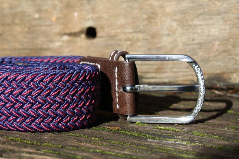 Navy and Burgundy elasticated belt by Swole Panda