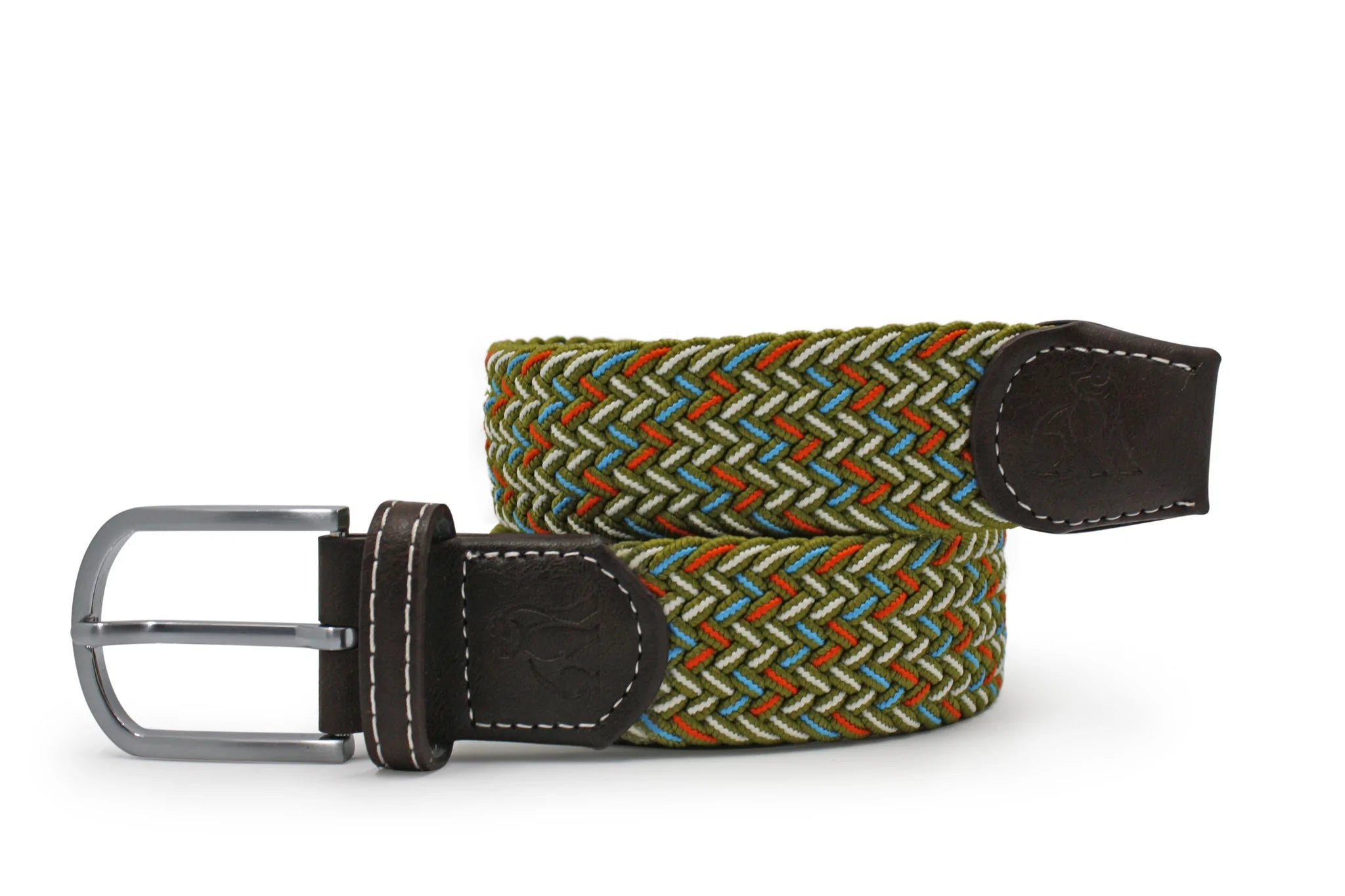 Khaki and blue dot belt by Swole Panda