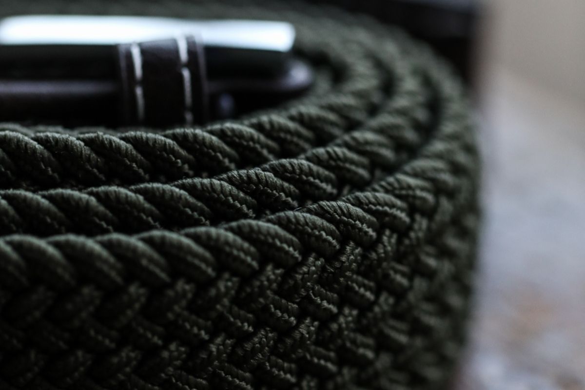 Khaki green elasticated belt by Swole Panda