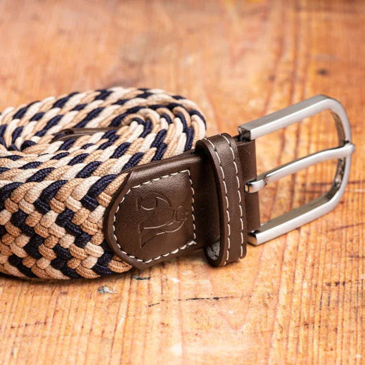 Navy, white and beige belt by Swole Panda