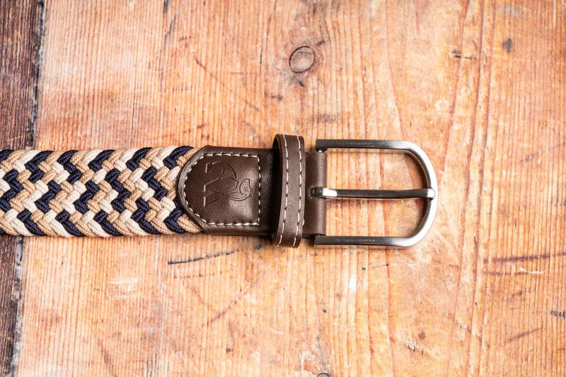 Navy, white and beige belt by Swole Panda