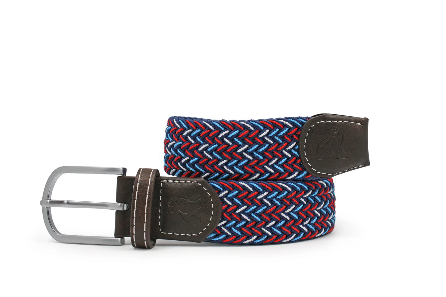 Blue red white dot belt by Swole Panda