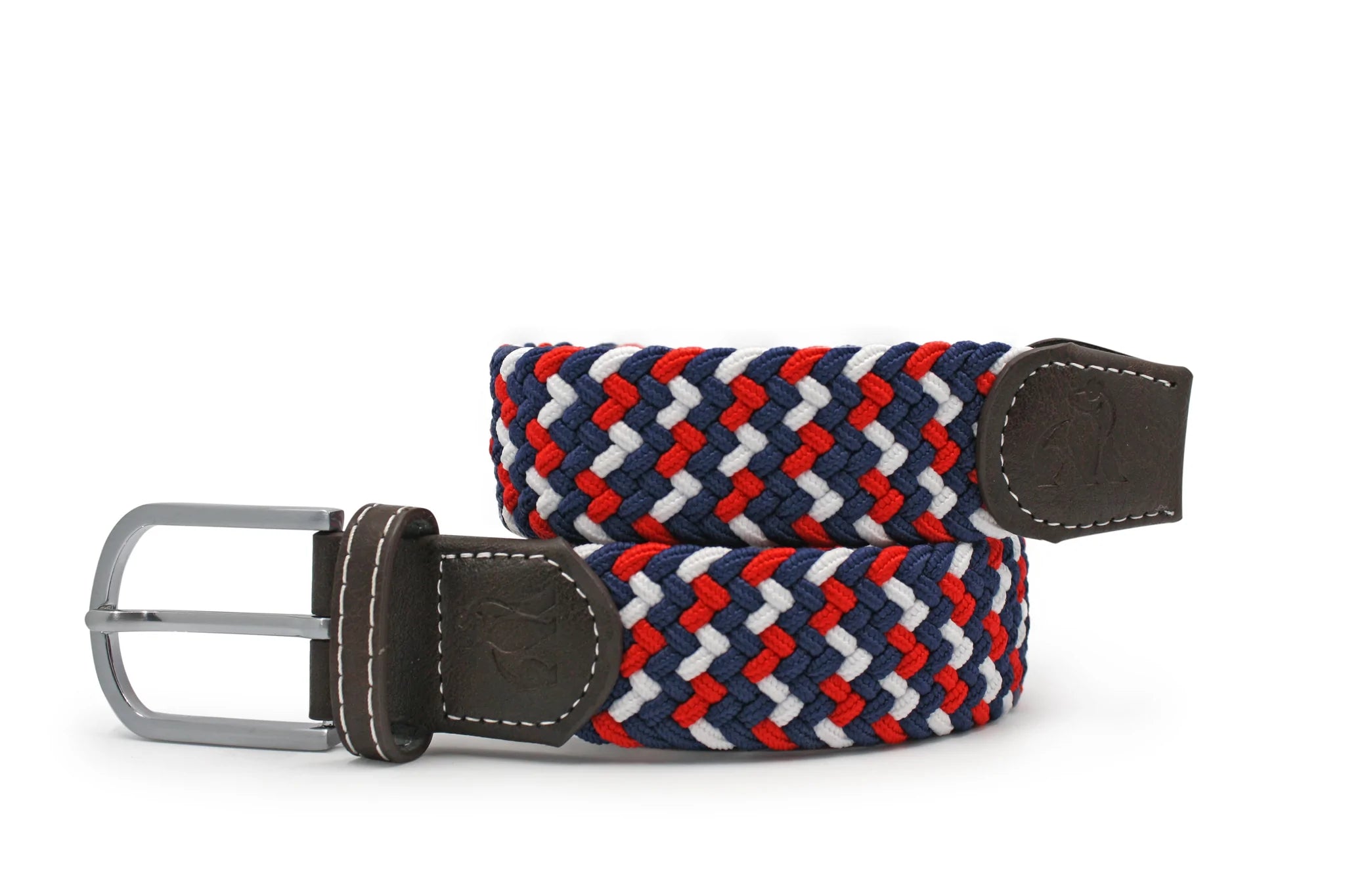 Blue red white zigzag belt by Swole Panda