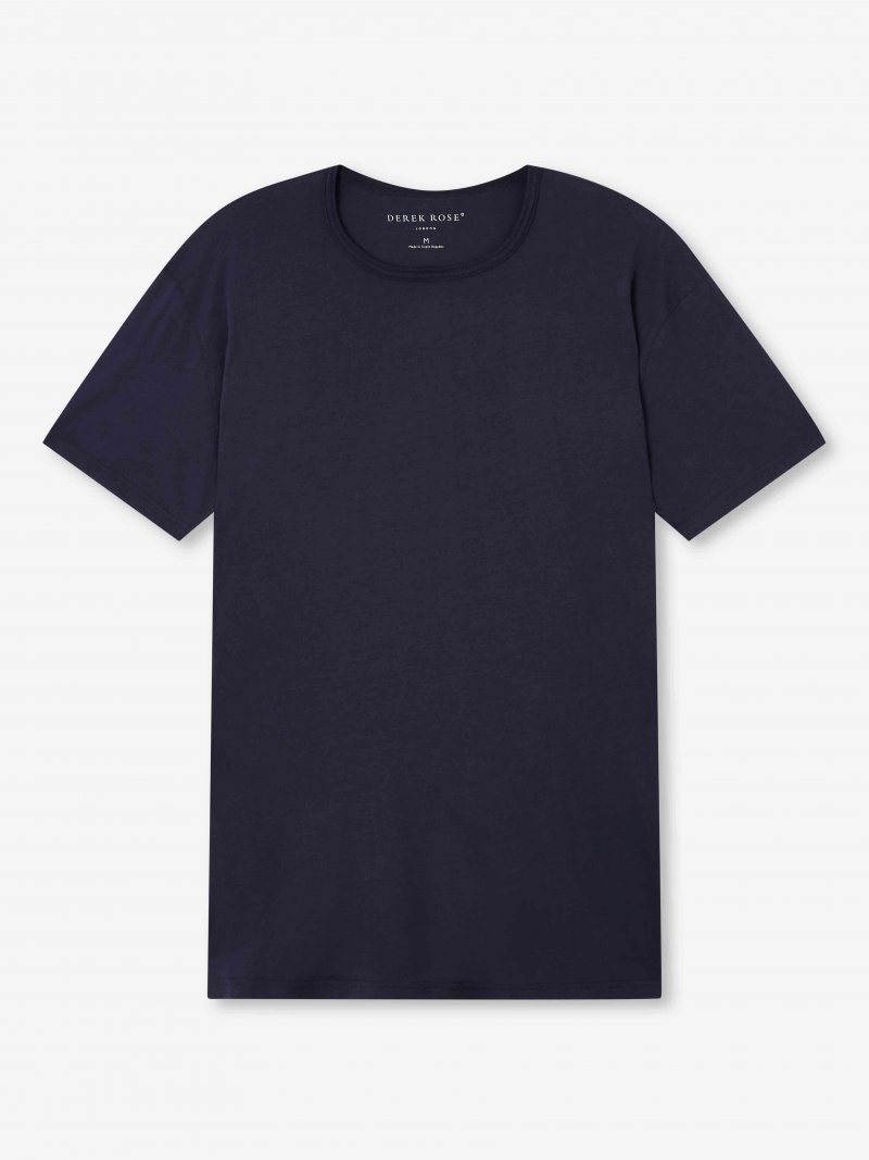 Riley Pima Cotton t-shirt in navy