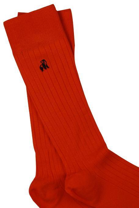 Red bamboo socks by Swole Panda