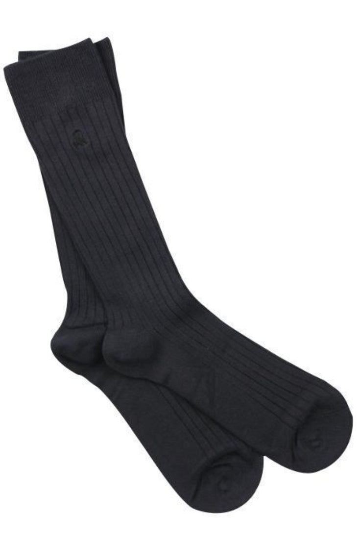 Navy blue bamboo socks by Swole Panda